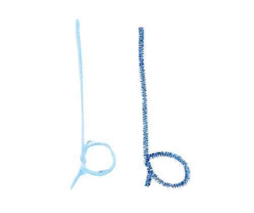 Hiuslanka 6mm 30cm 20kpl pakkauksessa, siniset