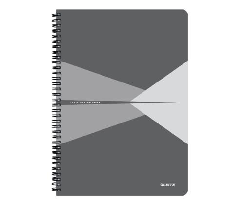 Spiraalisidottu kansio A4 neliönmuotoiset pahvikannet LEITZ Office 90 arkkia harmaa