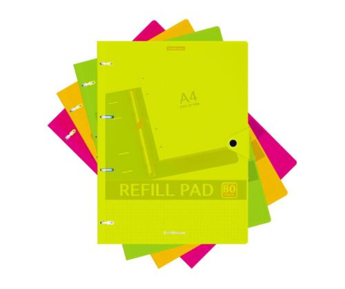 Kierrevihko A4 80a 5x5 kovat kannet Neon värit Erich Krause