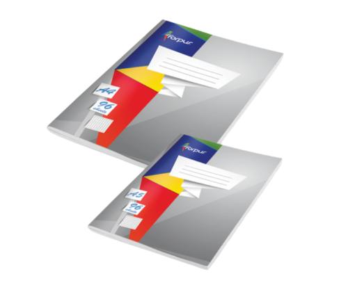 Kansio niitissä A5 FORPUS-vuorattu pahvi, kannet 96 sivua