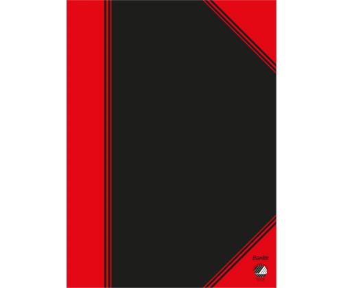 Kansio kirjasidonnassa A5 neliö BANTEX Notes musta/punainen 96 sivua