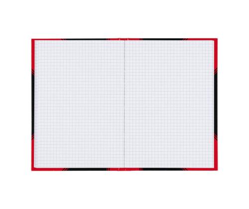 Kansio kirjasidonnassa A5 neliö BANTEX Notes musta/punainen 96 sivua