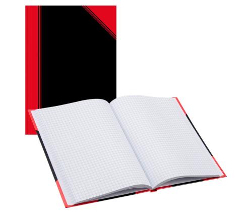 Kansio kirjasidonnassa A6 neliö BANTEX Notes musta/punainen 96 sivua