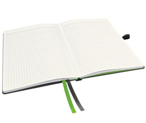 Konttorikirja A5 80a kuminauhalla musta viivoitettu