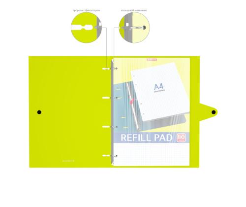 Kierrevihko A4 80a 5x5 kovat kannet Neon värit Erich Krause