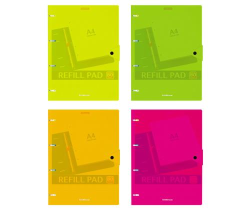 Kierrevihko A4 80a 5x5 kovat kannet Neon värit Erich Krause