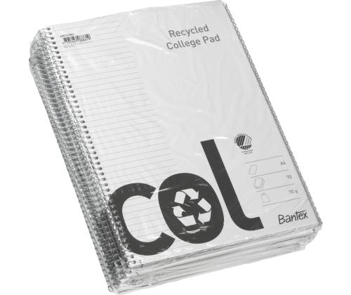 Kansi kierresidoksessa A4+ vuorattu BANTEX College Kierrätetyn pahvin kannet 70 sivua