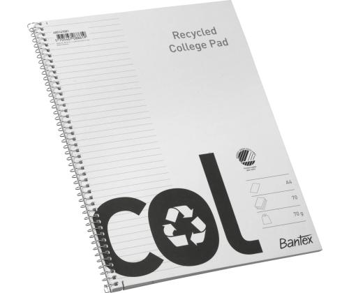 Kansi kierresidoksessa A4+ vuorattu BANTEX College Kierrätetyn pahvin kannet 70 sivua