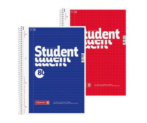 Kansio spiraalisidottu A4 säännönmukainen BRUNNEN Student perf. kartonkikansilla 80 arkkia