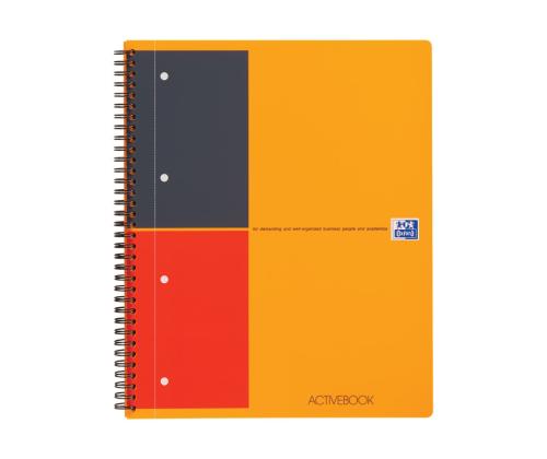 Kansi spiraalisidonta A4+ vuorattu OXFORD International Activebook muovikannet 80 sivua