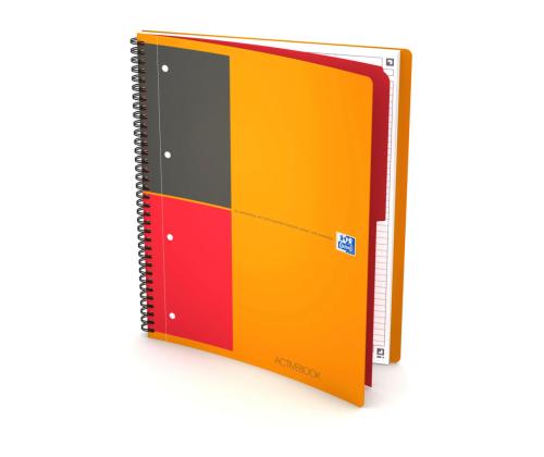 Kansi spiraalisidonta A4+ vuorattu OXFORD International Activebook muovikannet 80 sivua