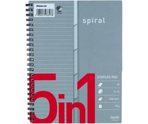 Kansi kierresidoksessa A5+ vuoratut BANTEX 5in1 pahvikannet 75 arkkia