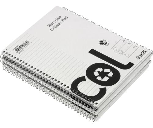 Kansi kierresidoksessa A5+ vuorattu BANTEX College Kierrätetyn pahvin kannet 70 sivua