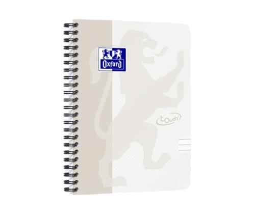 Kansi kierresidoksessa A5+ vuorattu OXFORD Touch pahvipäälliset beige 70 arkkia