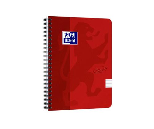 Kansi kierresidoksessa A5+ vuorattu OXFORD Touch -pahvikantiset punaiset 70 sivua