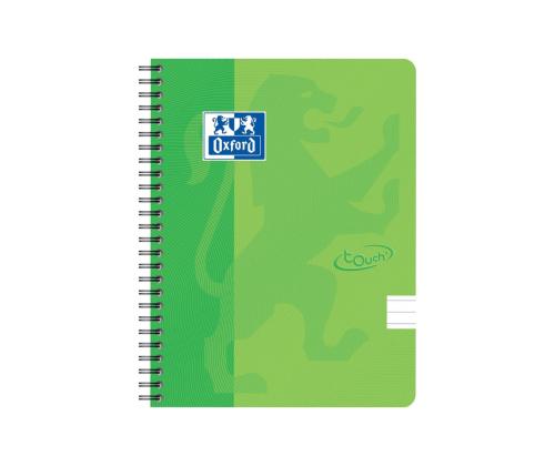 Kansi kierresidoksessa A5+ vuorattu OXFORD Touch -pahvikannet vihreät 70 arkkia