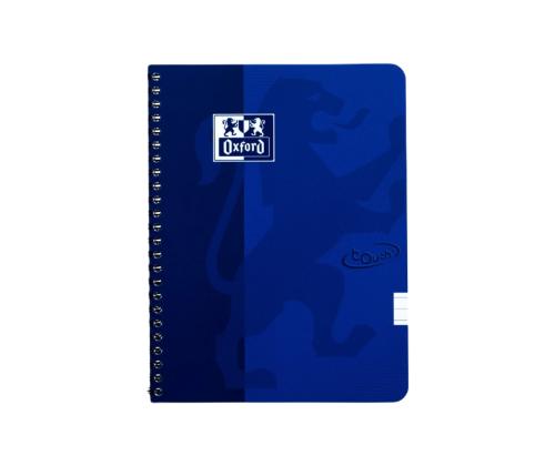 Kansi kierresidoksessa A5+ vuorattu OXFORD Touch pahvikannet siniset 70 arkkia