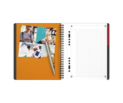 Kansi spiraalisidonta A5+ neliö OXFORD International Activebook muovikannet 80 sivua