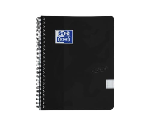 Kansi kierresidoksessa A5+ neliömäinen OXFORD Touch -pahvikannet mustat 70 arkkia