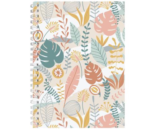 Taitettu spiraaliin sidottu A5-kokoinen täplityspaperi 60 arkkia