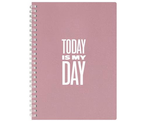 Kansio spiraalisidottu A5, täplikäs MEMO Eco 60 sivua vaaleanpunaiset pahvikannet