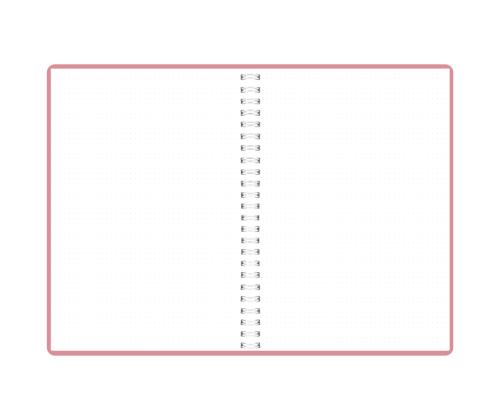 Kansio spiraalisidottu A5, täplikäs MEMO Eco 60 sivua vaaleanpunaiset pahvikannet