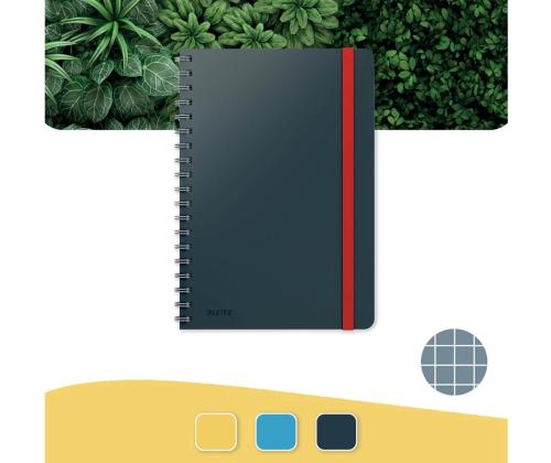 Kaustik spiraalköites B5 ruuduline plastkaaned hall LEITZ Cosy 80 lehte