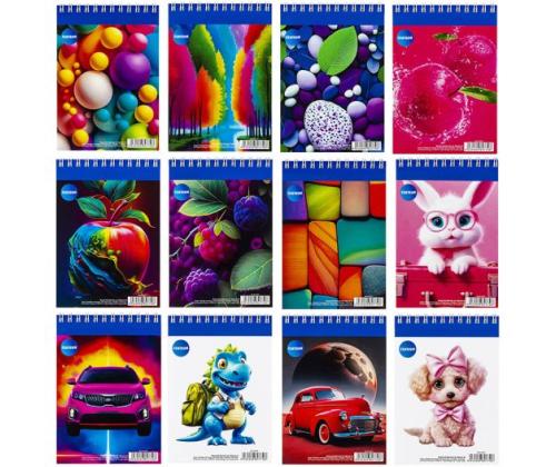 Kansio ylhäältä spiraalisidontana A6 FORPUS-neliömäinen pahvi kattaa 60 sivua