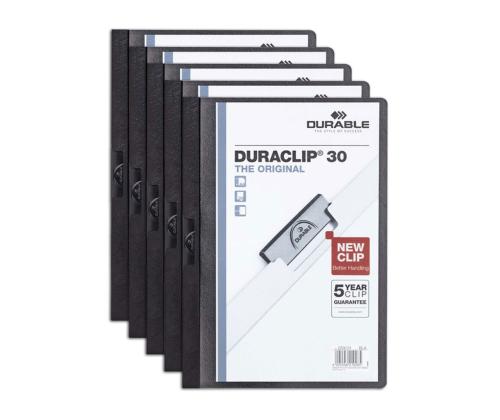 Kansiot A4 DURABLE Duraclip 30 arkille musta
