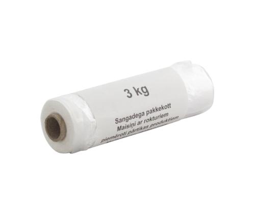 Muovipussirulla kahvoilla läpinäkyvä (3kg) 250 kpl rullassa