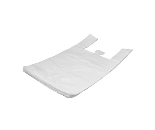 Muovipussi paidan kahvoilla 45+25x75cm valkoinen 100 kpl