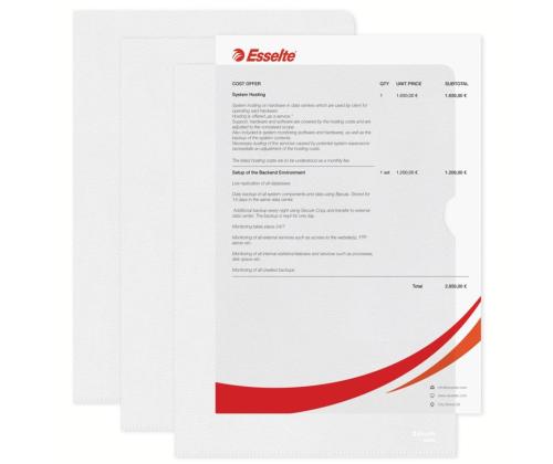 Muovitasku A4 (L) 100 mic Esselte 100 kpl paketissa