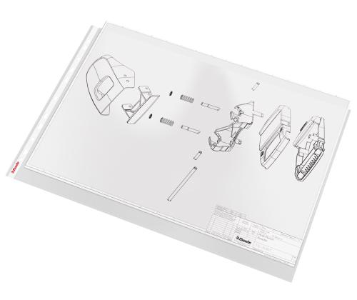 Muovitasku A3 reiityksen puolelta auki, Esselte (55231) 50kpl/pkt