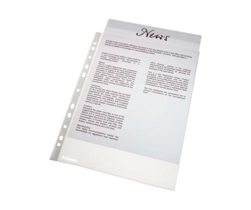 Muovitasku A4 ylhäälta auki, 43micr, 25kpl paketissa Esselte