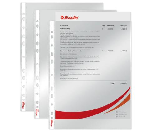 Muovitasku A4 yleisreijityksellä 80micr Esselte 100 kpl/pkt