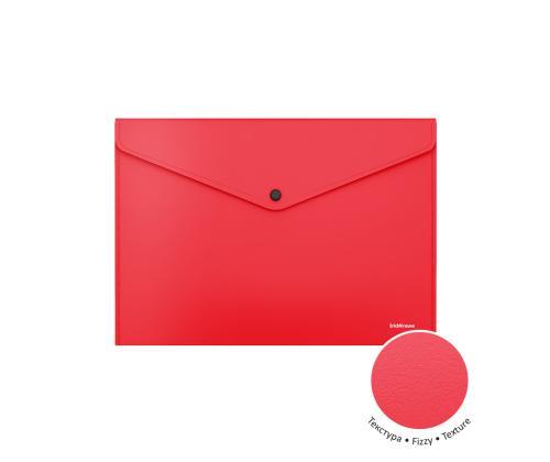 Muovikuori, jossa leima A4 ERICH KRAUSE Fizzy Classic, punainen