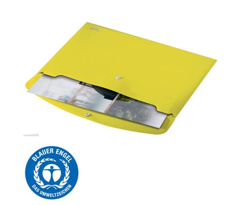 Muovinen kirjekuori C4 Leitz Recycled  keltainen