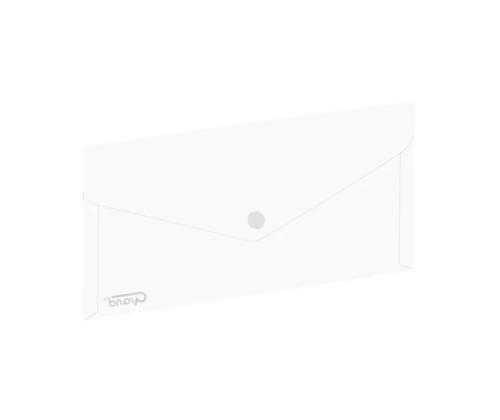 Muovinen kirjekuori leimalla C65 GRAND läpinäkyvä