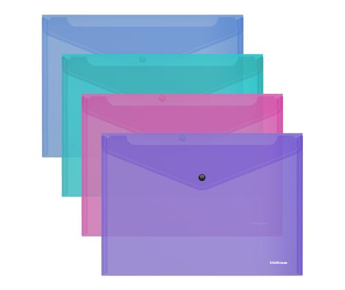 Muovinen kirjekuori leimalla C6 ERICH KRAUSE Fizzy Vivid läpinäkyvä valikoima