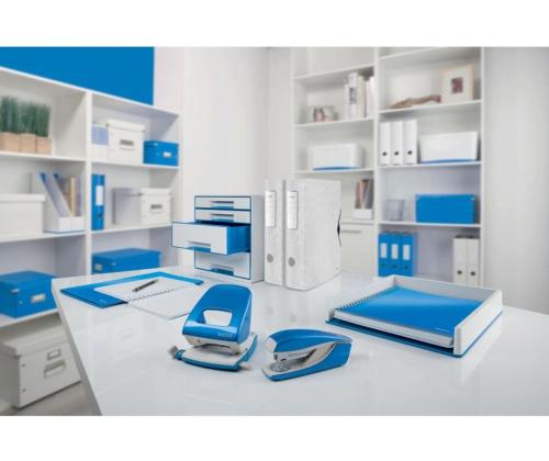 Kirjoituslehtiö kannella LEITZ WOW metallinsininen