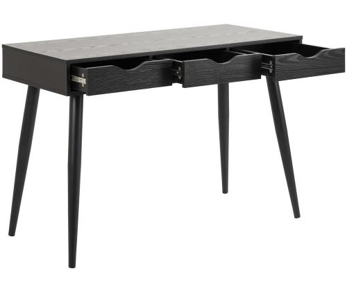 Työpöytä NEPTUN 110x50xH77cm, musta, melamiinilevy, metallia