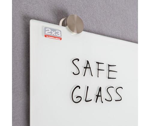 Lasitaulu 2000x1000mm magneettinen, valkoinen 2x3