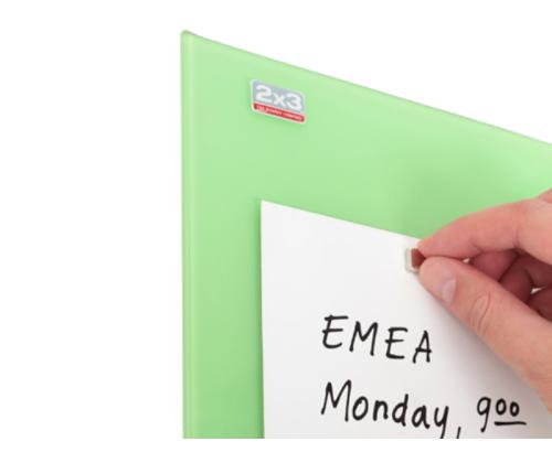 Lasitaulu 2000x1000mm magneettinen, valkoinen 2x3