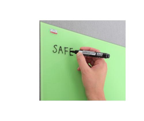 Lasitaulu 450x450mm magneettinen, valkoinen 2x3