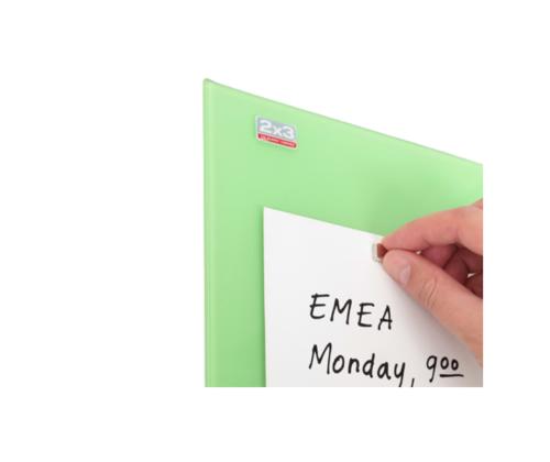 Lasitaulu 450x450mm magneettinen, valkoinen 2x3