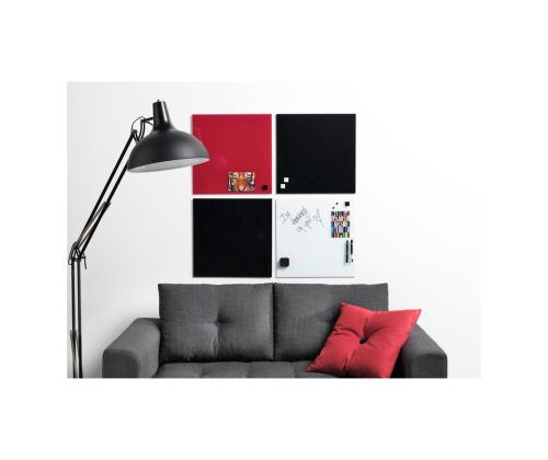 Lasitaulu 450x450mm magneettinen, valkoinen 2x3