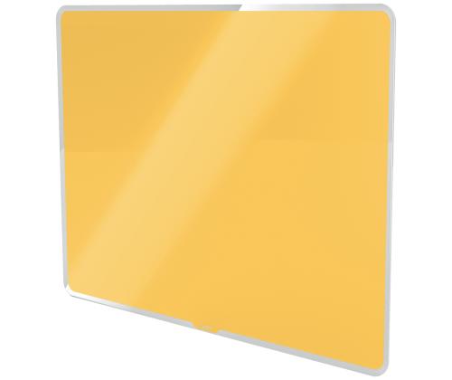 Lasilevy-magneettitaulu 600x400mm keltainen LEITZ Cozy