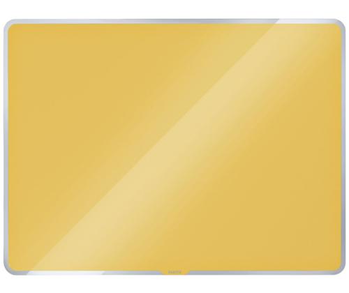Lasilevy-magneettitaulu 600x400mm keltainen LEITZ Cozy