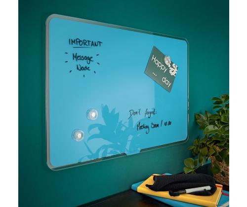 Lasilevy-magneettitaulu 800x600mm sininen LEITZ Cozy