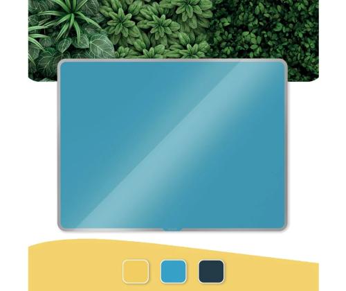 Lasilevy-magneettitaulu 600x400mm sininen LEITZ Cozy